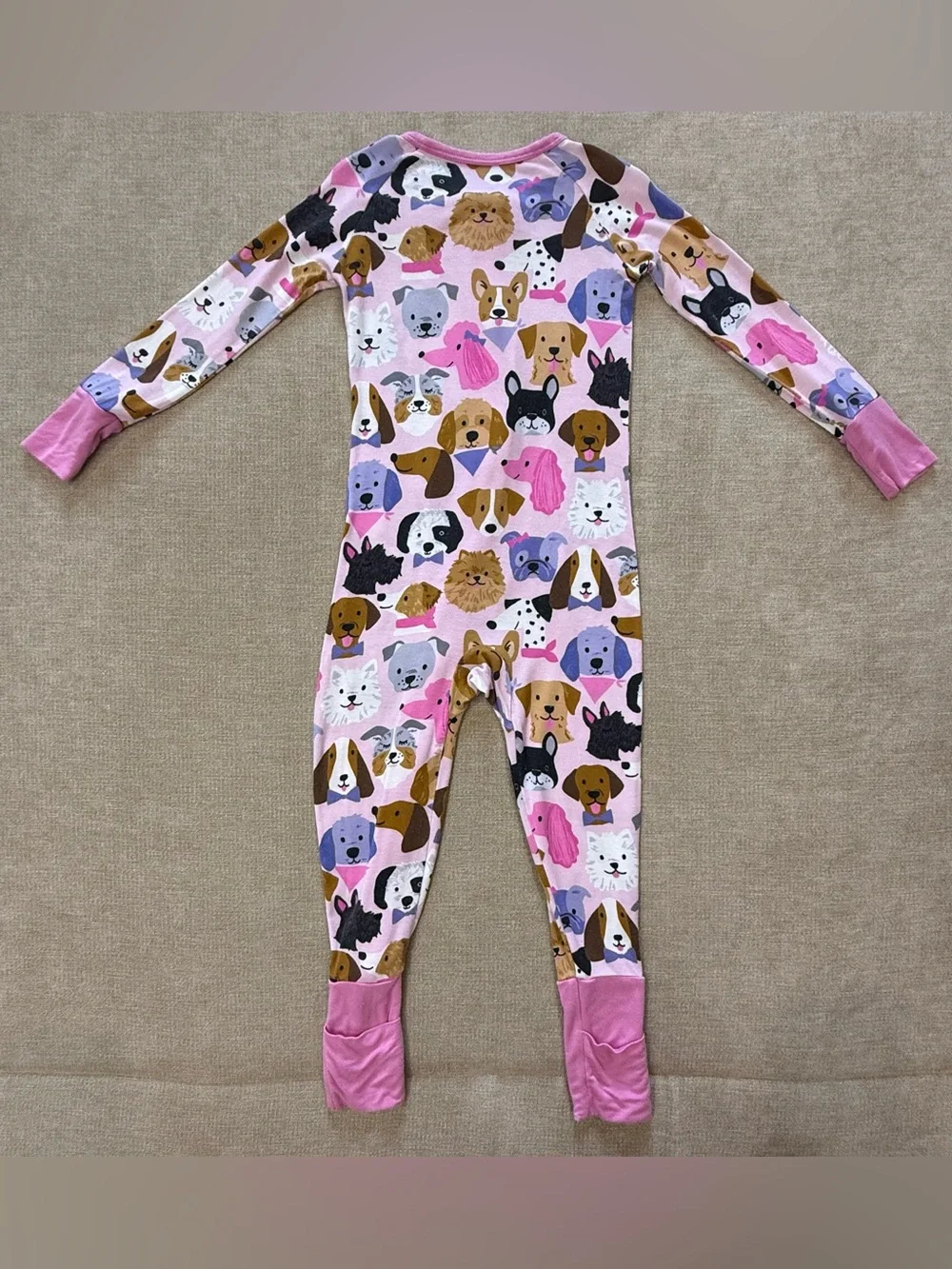 Little Sleepies Pink Puppy Parade Zippy 18-24 Months